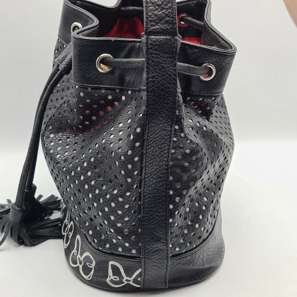 DISNEY Parks Authentic Minnie Mouse Black Handbag/Purse - Picture 6 of 12